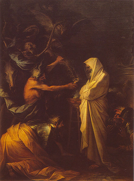 L ombre de Samuel apparaissant a Saul chez la pythonisse d Endor.